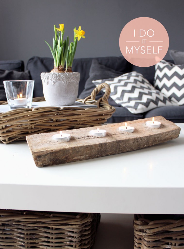 bougie en bois