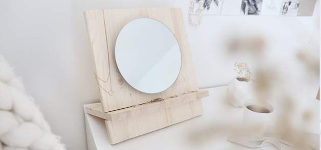 miroir en bois