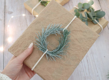 emballage cadeau kraft recup