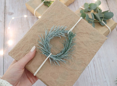 emballage cadeau kraft recup