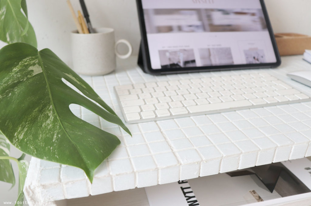 bureau carrelage plante 