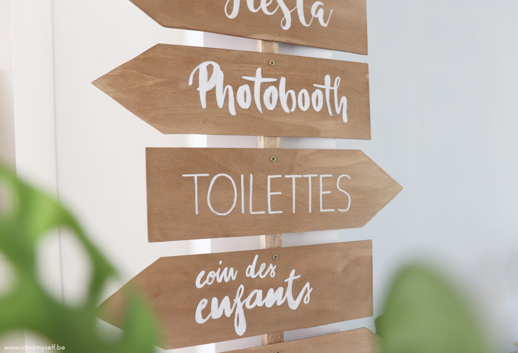 fleches direction mariage diy 