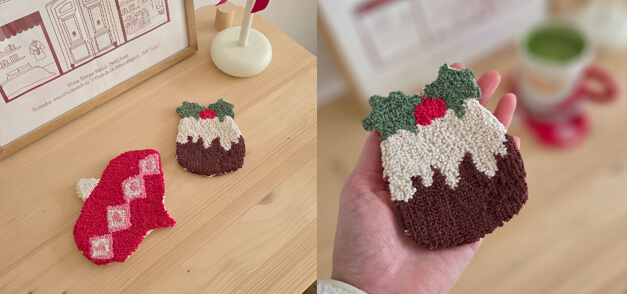 sous tasse punchneedle