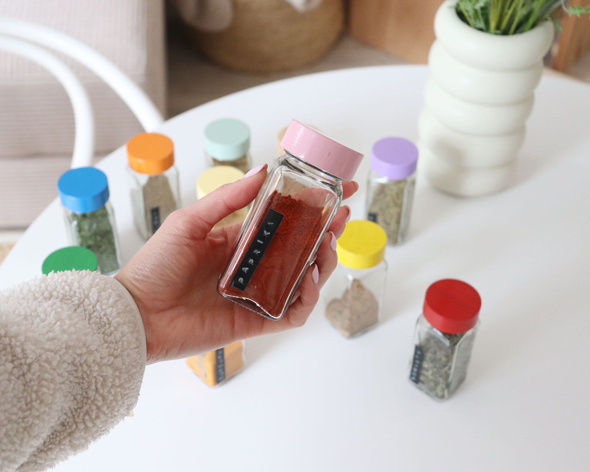 bocal épice DIY couleurs