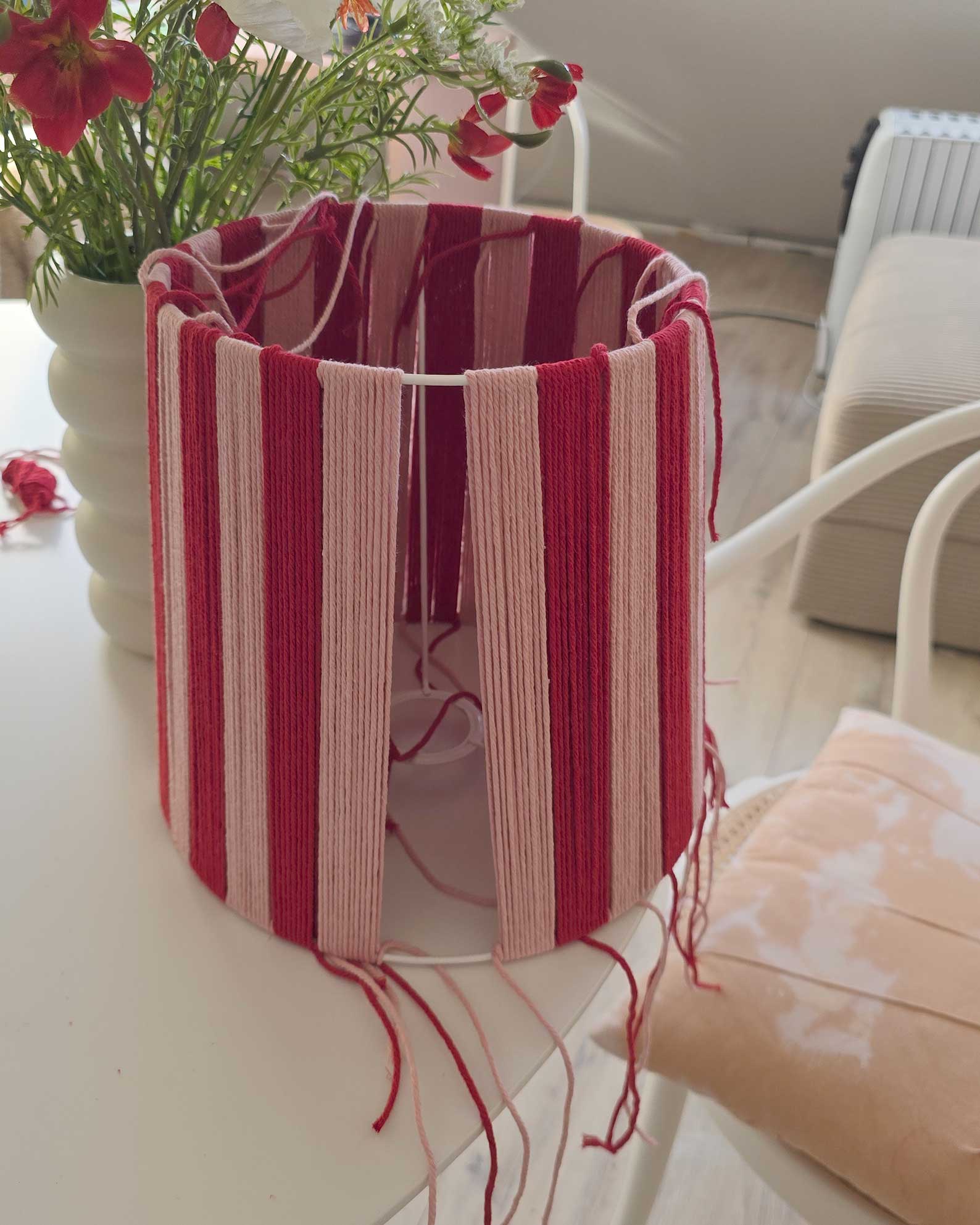 abat-jour recuperation corde bicolore