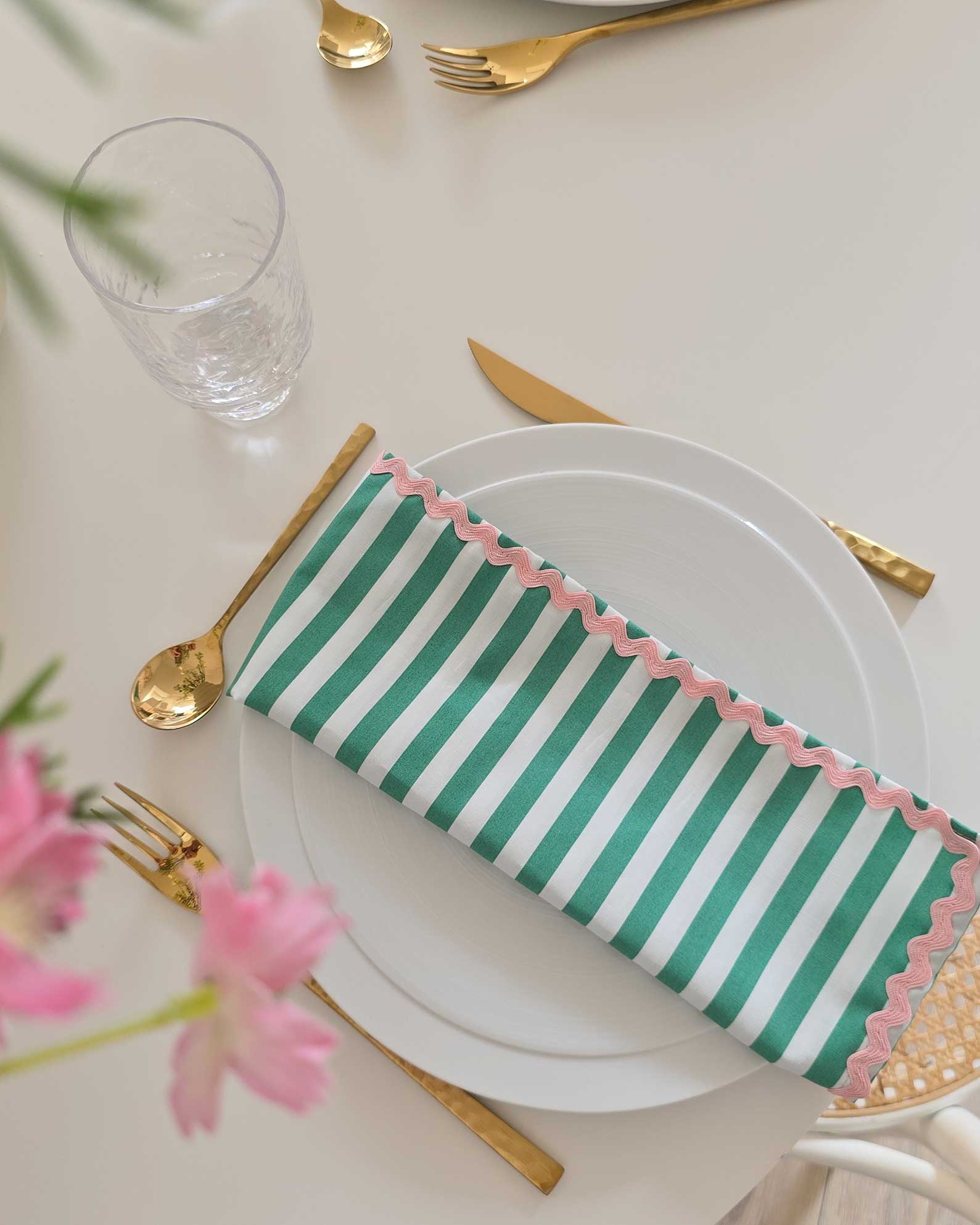 serviettes colorées diy