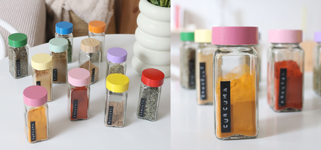 bocaux épices colores