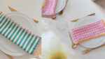 serviettes de table DIY